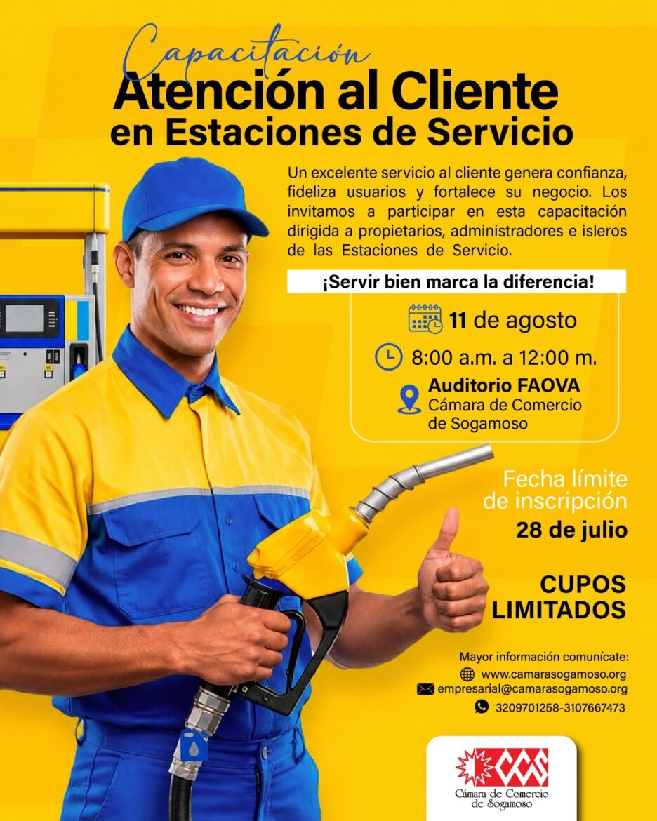 Capacitación Atención al Cliente en Estaciones de Servicio, 11 de agosto, Auditorio FAOVA